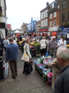 Dartford Saturday Farmers Market. I love going here because stall owners yell back and forth to each other and call out deals to customers, it's a great experience.